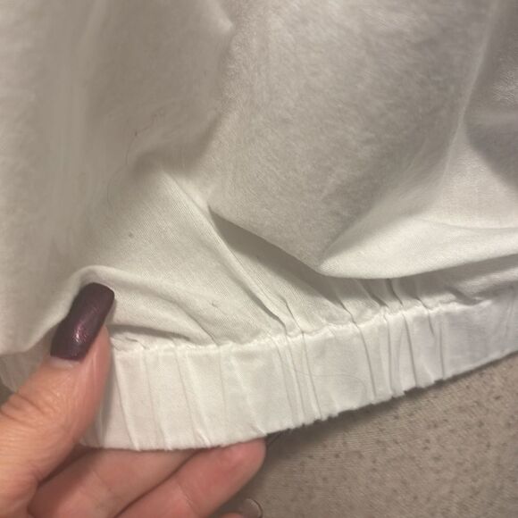 Ba&Sh white cotton front tie blouse, M - Picture 7 of 8